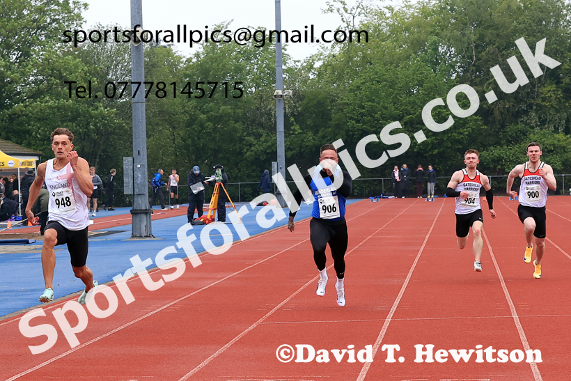 100 metres, 2026 North Eastern Track and Field Champs, Shildon, County Durham. Photo: David T. Hewitson/Sports for All Pics
